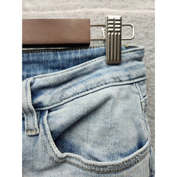 Root Denim Light Wash Distressed Raw Hem Skinny Jeans Size 7 - Picture 5 of 6